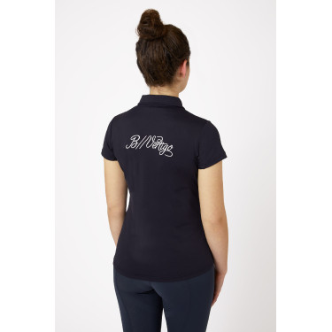 Wedstrijdpolo met korte mouwen Claudine dames B Vertigo Donker marineblauw Wedstrijdpolo met korte mouwen Claudine dames B Vertigo Donker marineblauw