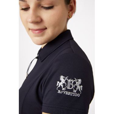 Wedstrijdpolo met korte mouwen Claudine dames B Vertigo Donker marineblauw Wedstrijdpolo met korte mouwen Claudine dames B Vertigo Donker marineblauw