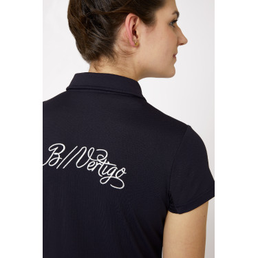 Wedstrijdpolo met korte mouwen Claudine dames B Vertigo Donker marineblauw Wedstrijdpolo met korte mouwen Claudine dames B Vertigo Donker marineblauw