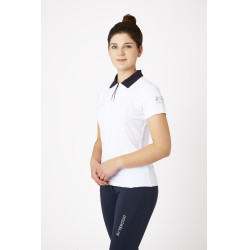 Wedstrijdpolo met korte mouwen Claudine dames B Vertigo Wit / marineblauw