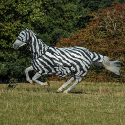 Couverture anti-mouches Bucas Buzz-Off Zebra avec couvre-cou