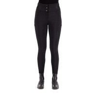 Euro-Star Athletic Luxe FullGrip rijbroek Zwart