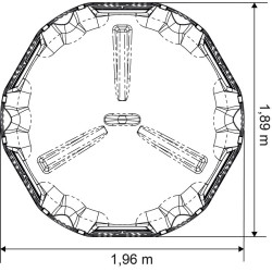 Hexagonaal hooiruif RPE middelgroot model La Gée Hexagonaal hooiruif RPE middelgroot model La Gée