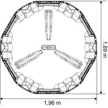 Hexagonaal hooiruif RPE middelgroot model La Gée Hexagonaal hooiruif RPE middelgroot model La Gée