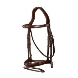 Bridon Sperriem Combinée Dy'on New English Collection Bruin