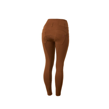 Paardrijbroek met hoge taille Tara siliconen full grip dames Horze
