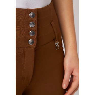 Paardrijbroek met hoge taille Tara siliconen full grip dames Horze Paardrijbroek met hoge taille Tara siliconen full grip dames Horze