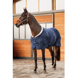 Lincoln fleece deken met nekrand van bont Horze