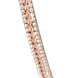 Frontal Horze Nancy Cristal met frontriem lijn Horze Bruin / roségoud Frontal Horze Nancy Cristal met frontriem lijn Horze Bruin / roségoud