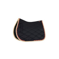 Dressuurzadeldek B Vertigo Amory met geborduurd monogram Donker marineblauw