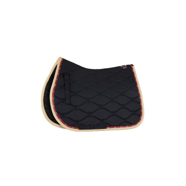 Dressuurzadeldek B Vertigo Amory met geborduurd monogram Donker marineblauw