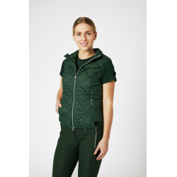 Mouwloze lichte bodywarmer Horze Martina dames Bosgroen