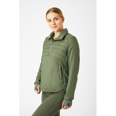 Hybride anorak Horze Annika, dames Olijfgroen Hybride anorak Horze Annika, dames Olijfgroen