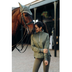 Hybride anorak Horze Annika, dames Olijfgroen Hybride anorak Horze Annika, dames Olijfgroen