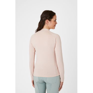 Horze Gabriela trainingsshirt voor dames met UV-bescherming Perzikroze Beige