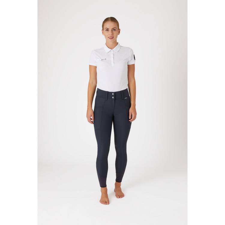 Rijbroek met grip kniestukken en hoge taille Horze Indira dames Rijbroek met grip kniestukken en hoge taille Horze Indira dames