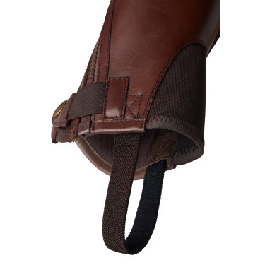 Mini-chaps Horze Wicklow met bloemenperforaties Bruin Mini-chaps Horze Wicklow met bloemenperforaties Bruin