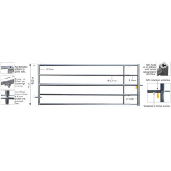 Barrière d'herbage extensible La Gée Barrière d'herbage extensible La Gée