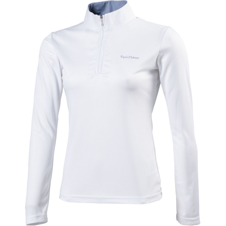 Polo Equithème Mesh lange mouwen getailleerd model Polo Equithème Mesh lange mouwen getailleerd model