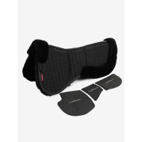 LeMieux Merino + ProSorb zadelonderlegger met wiggen en 3 vakken Zwart / zwart