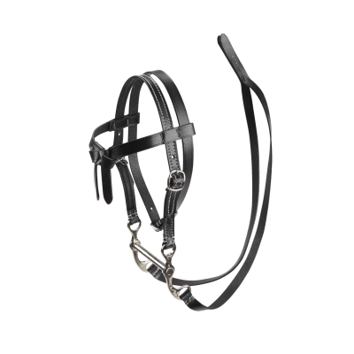 Western hoofdstel voor speelgoed Mini Pony LeMieux Zwart