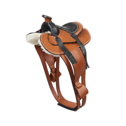 Western zadel tan voor speelgoed Mini Pony LeMieux