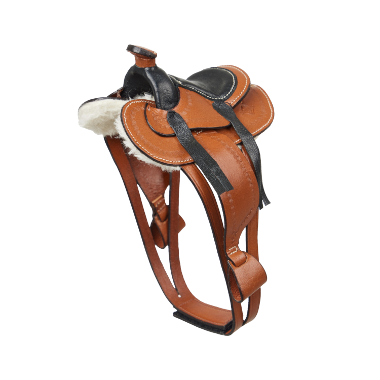 Western zadel tan voor speelgoed Mini Pony LeMieux