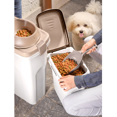 Petfood Kerbl voedercontainer Wit / bruin Petfood Kerbl voedercontainer Wit / bruin