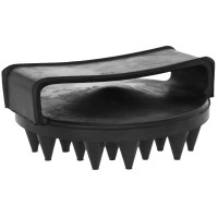 Rubberen rosborstel met noppen Kerbl Zwart