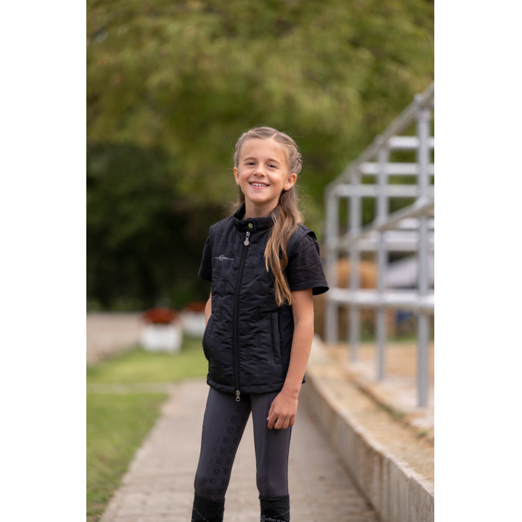 Kinderbodywarmer van twee materialen Covalliero