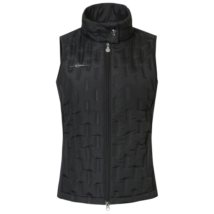 Damesbodywarmer van twee materialen Covalliero