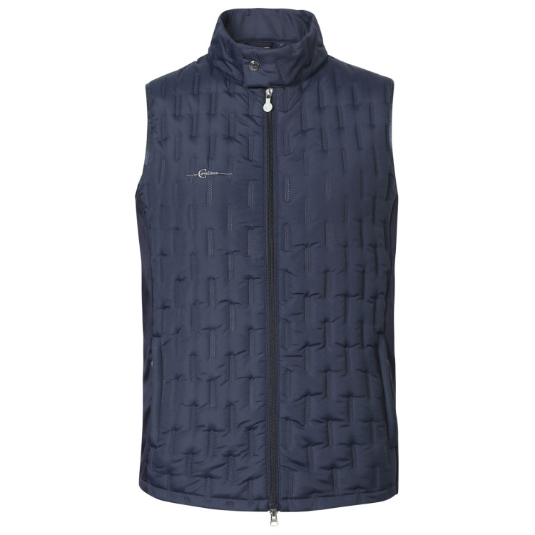 Heren bodywarmer van twee materialen Covalliero