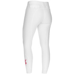 Broek Janne x PinkRibbon full grip dames Covalliero Wit