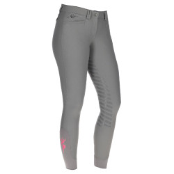 Broek Janne x PinkRibbon full grip dames Covalliero Grafiet Grijs