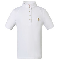Kinderen wedstrijdpolo Goldana Covalliero Wit