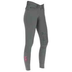 Broek Janne x PinkRibbon kniestukken grip dames Covalliero Grafiet Grijs