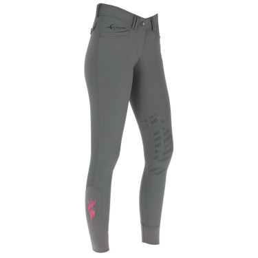 Broek Janne x PinkRibbon kniestukken grip dames Covalliero Grafiet Grijs
