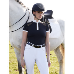 Wedstrijdpolo LeMieux Camille korte mouwen Marine oud model Marineblauw