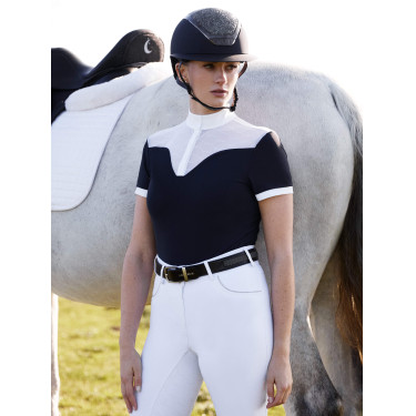 Wedstrijdpolo Emily LeMieux korte mouwen Marine oud model Wedstrijdpolo Emily LeMieux korte mouwen Marine oud model