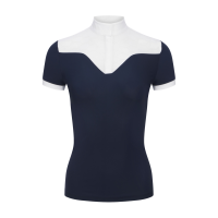 Wedstrijdpolo Emily LeMieux korte mouwen Marine oud model