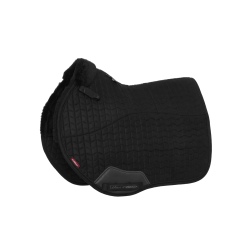 LeMieux Merino+ Gevoerde Suede EuroJump Square Schokdempend Zadeldek