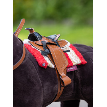 Western tapijt voor speelgoed Mini Pony LeMieux Chilli Rood