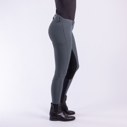 Easy Rider Queen Diamond Rijbroek Met Leren Zitvlak Donkere bever Grijs Easy Rider Queen Diamond Rijbroek Met Leren Zitvlak Donkere bever Grijs