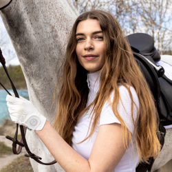 Damesrijhandschoenen KLhuda Kingsland Wit