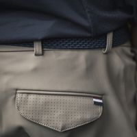 Naadloze rijbroek met volledig zitvlak voor heren KLkoa Kingsland Beige klinker