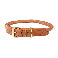 Halsband voor honden Weatherbeeta rond leer Tan Bruin