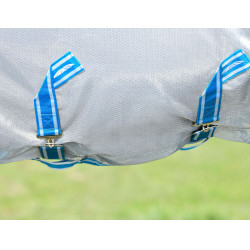 Weerbestendige ComFiTec Hexi Shield Combo vliegen deken Zilver / marineblauw