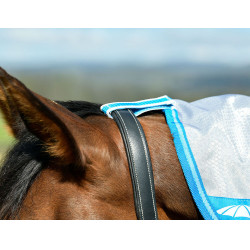 Weerbestendige ComFiTec Hexi Shield Combo vliegen deken Zilver / marineblauw