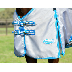 Weerbestendige ComFiTec Hexi Shield Combo vliegen deken Zilver / marineblauw