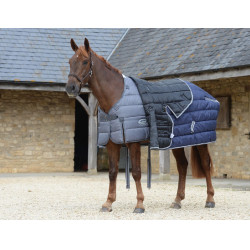 Weatherbeeta Combo Channel Quilt II Staldeken Donkerblauw / grijs / wit Weatherbeeta Combo Channel Quilt II Staldeken Donkerblauw / grijs / wit